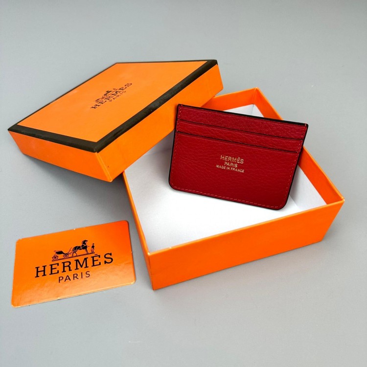 HERMES CARD HOLDER KIRMIZI